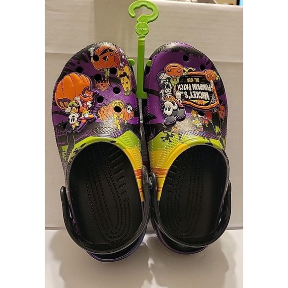 Disney Parks Halloween 2024 Mickey's Pumpkin Patch Adult Clogs Crocs Size M5/W7 - Picture 3 of 7